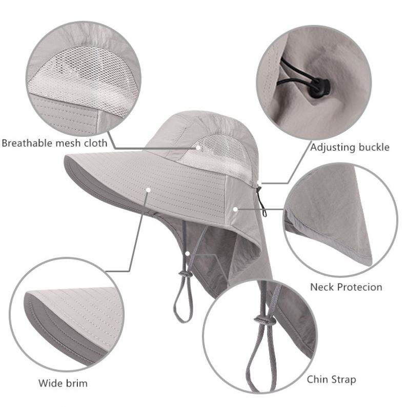 Neck Covering Sun Cap3 Neck Covering Sun Cap3